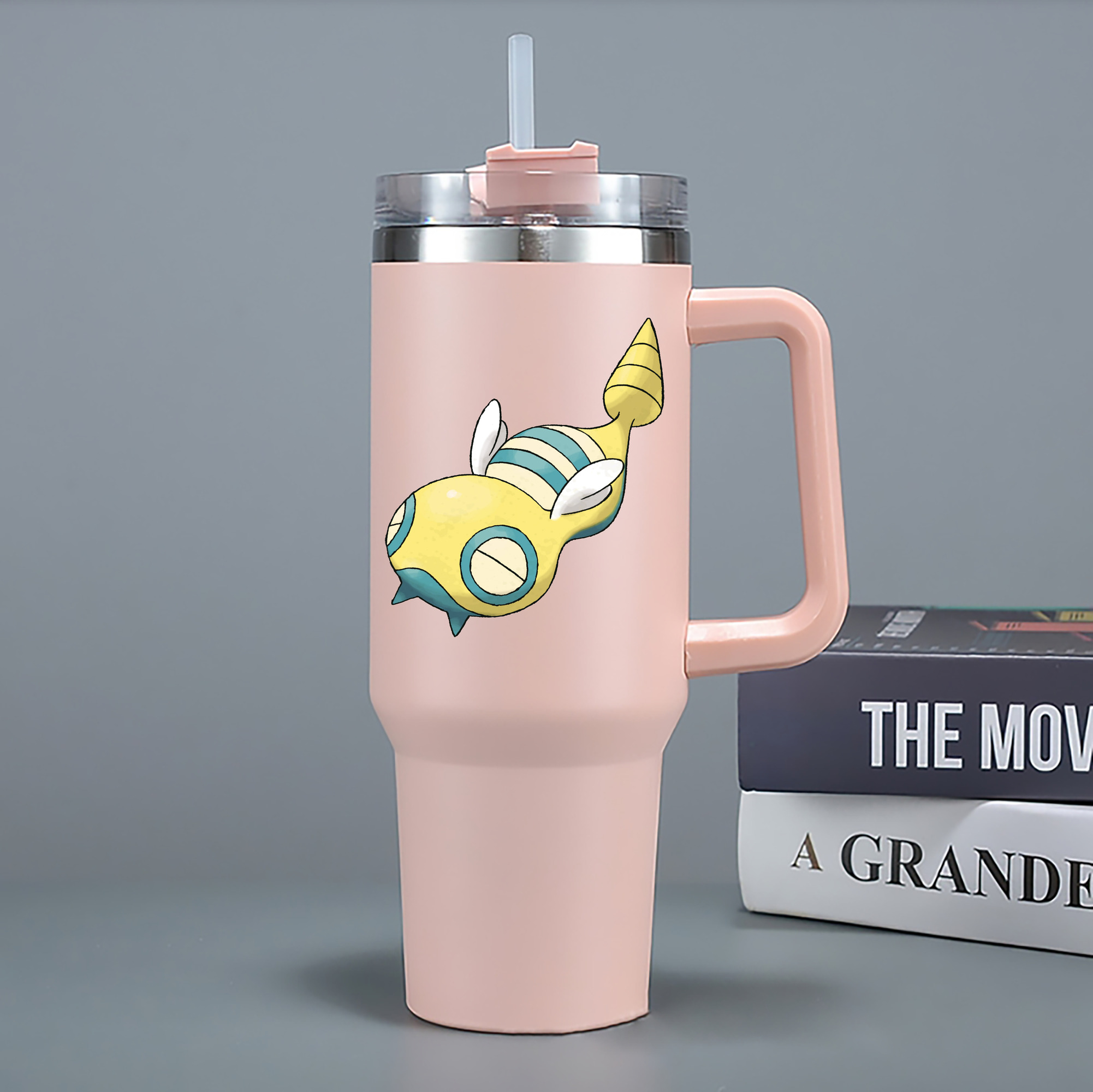 （画像用） ポケットモンスター Pokémon 1200mL車用タンブラー - クリスタルステッカー（プラスチックストロー付き）